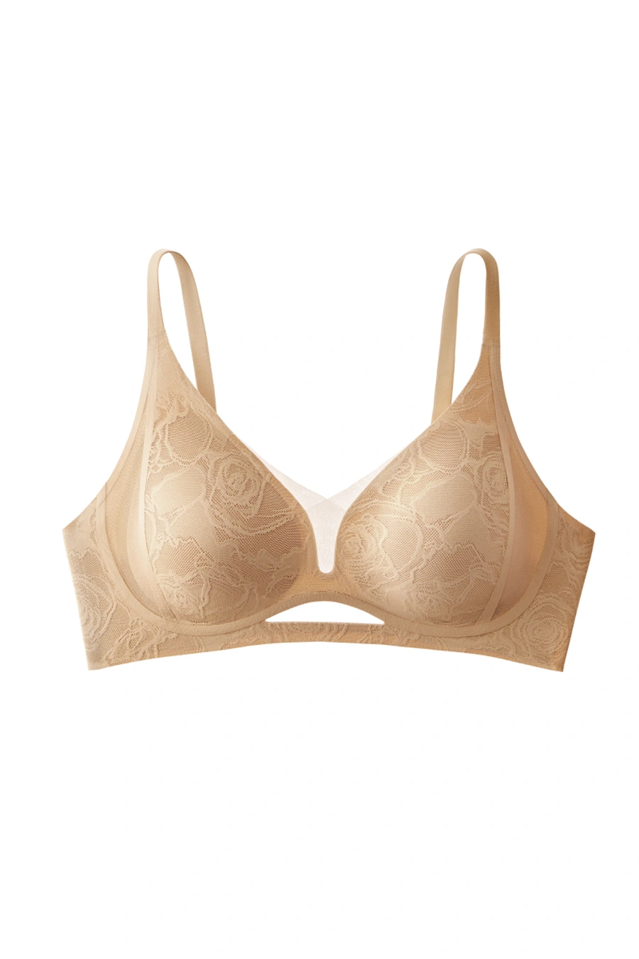 Sexy Lace Push Up Wireless Plunge Bra