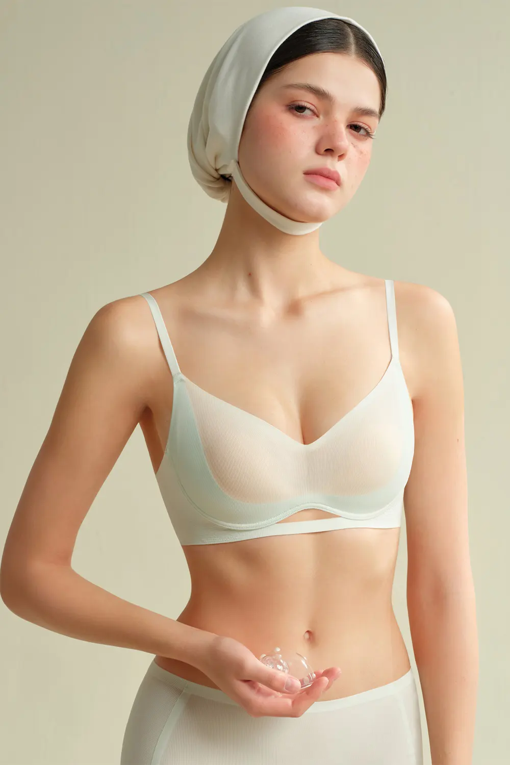 Cooling Wireless Push Up Thin Seamless Bra