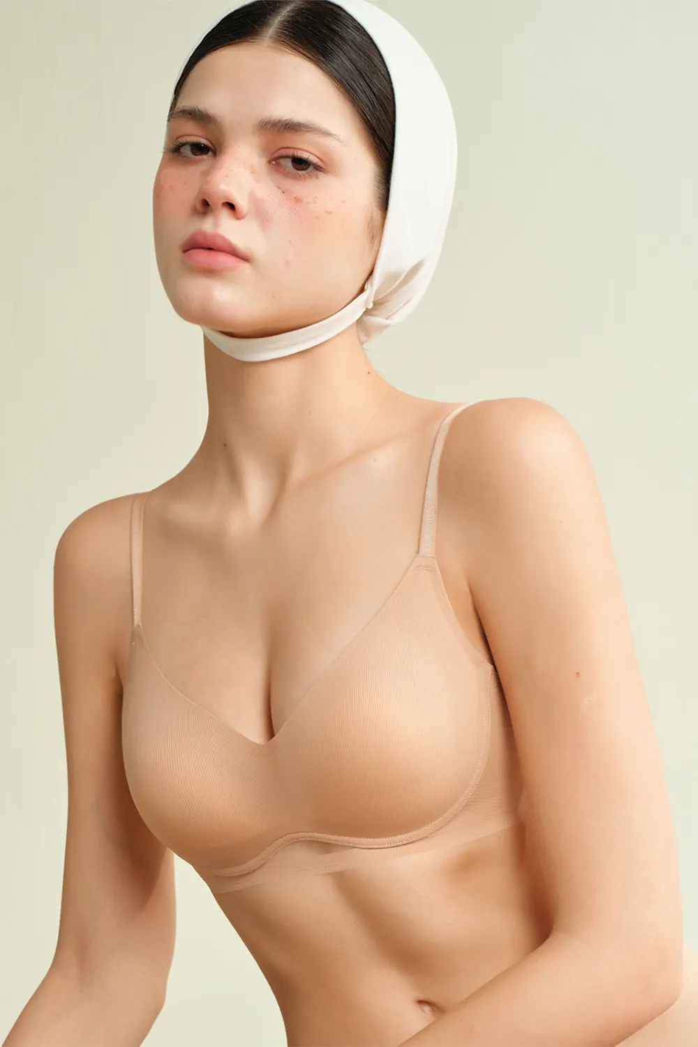 Cooling Wireless Push Up Thin Seamless Bra