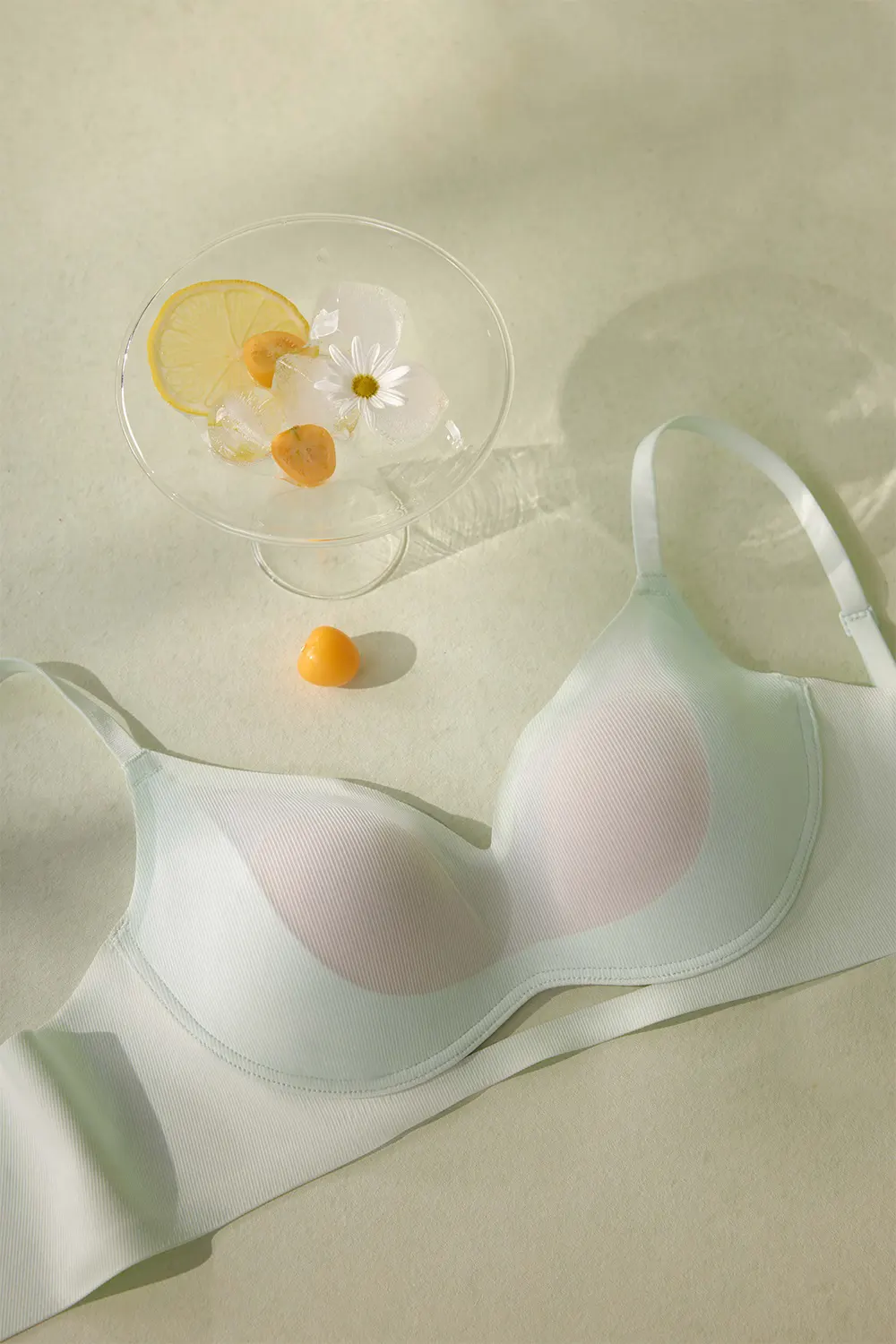 Cooling Wireless Push Up Thin Seamless Bra