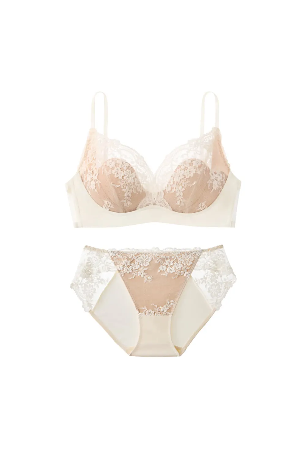 Wireless Floral Lace Bras Set