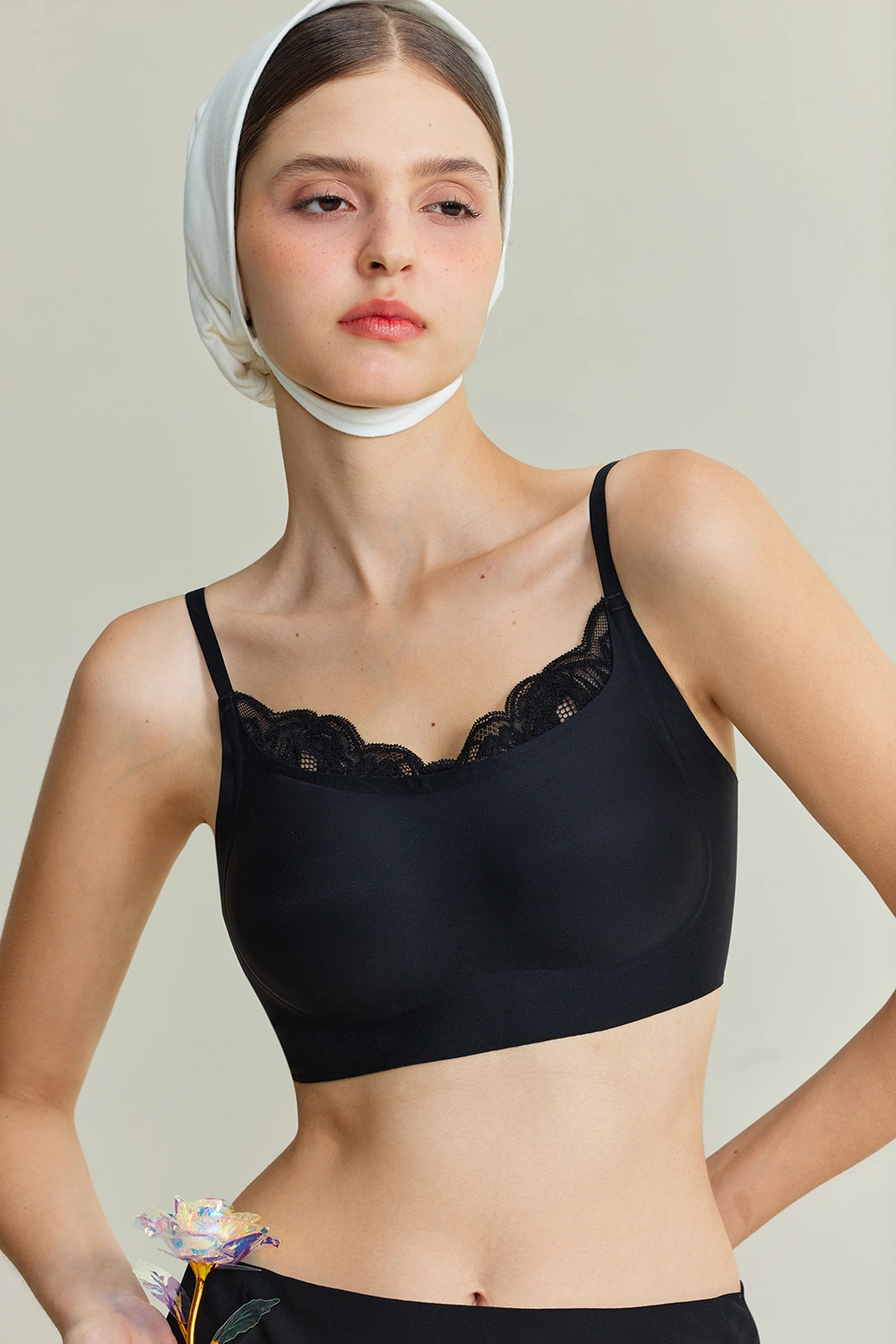 Seamless Soft Support Push Up  Lace Spliced Small Chest Bra