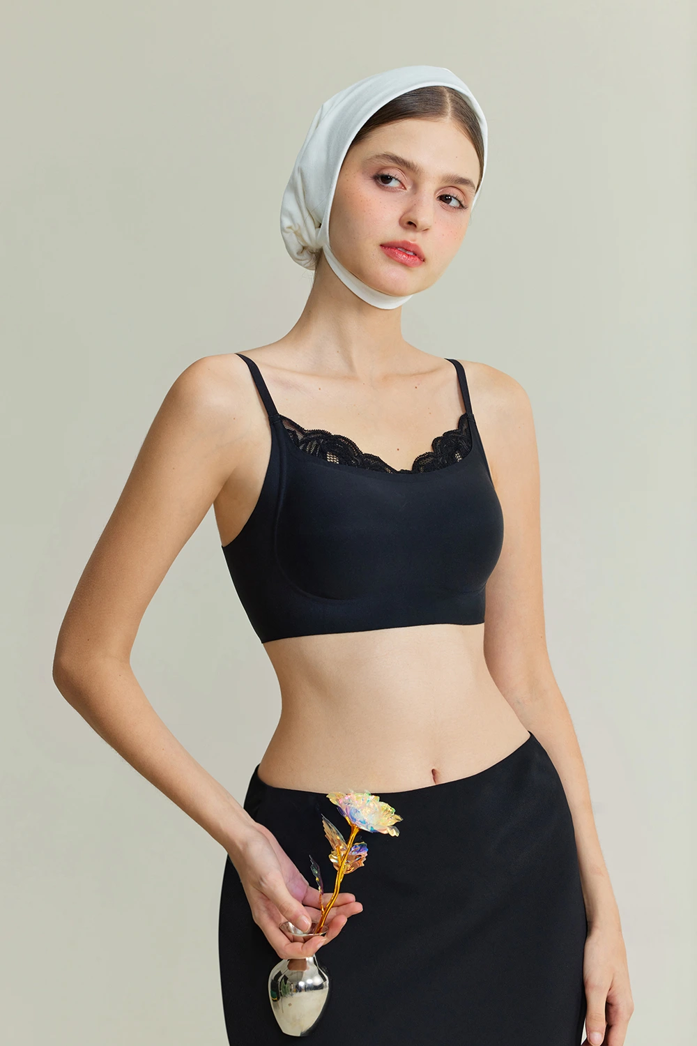 Seamless Soft Support Push Up  Lace Spliced Small Chest Bra
