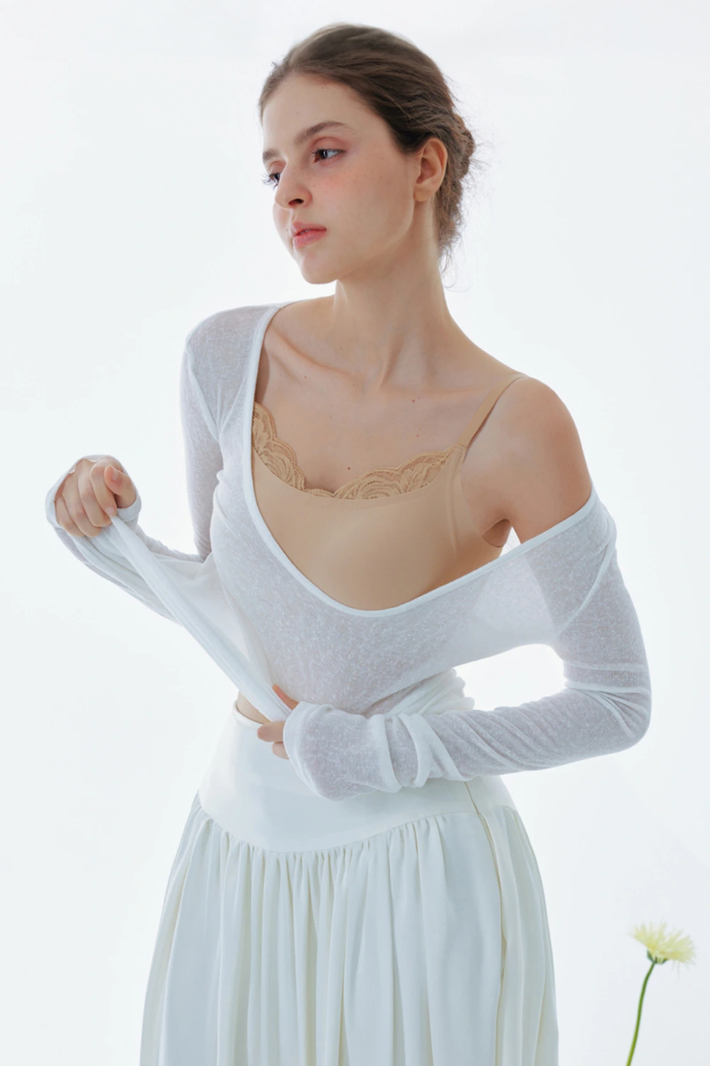 Seamless Soft Support Push Up  Lace Spliced Small Chest Bra