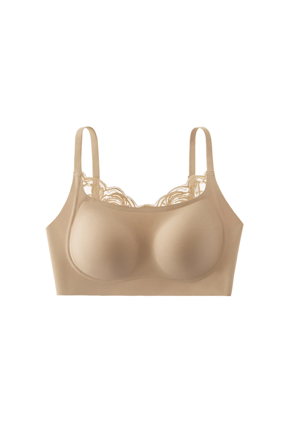 Seamless Soft Support Push Up  Lace Spliced Small Chest Bra