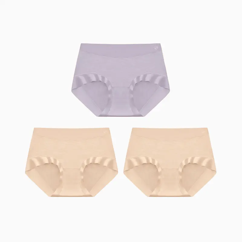 3Pcs/Lot Modal Mid Waist 5A Antibacterial Stretch Panties