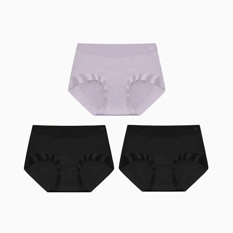 3Pcs/Lot Modal Mid Waist 5A Antibacterial Stretch Panties