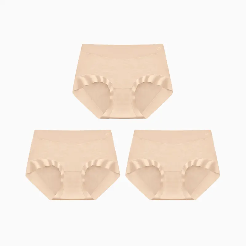 3Pcs/Lot Modal Mid Waist 5A Antibacterial Stretch Panties
