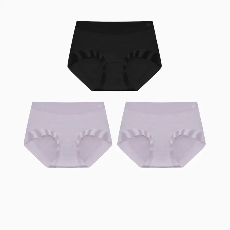 3Pcs/Lot Modal Mid Waist 5A Antibacterial Stretch Panties