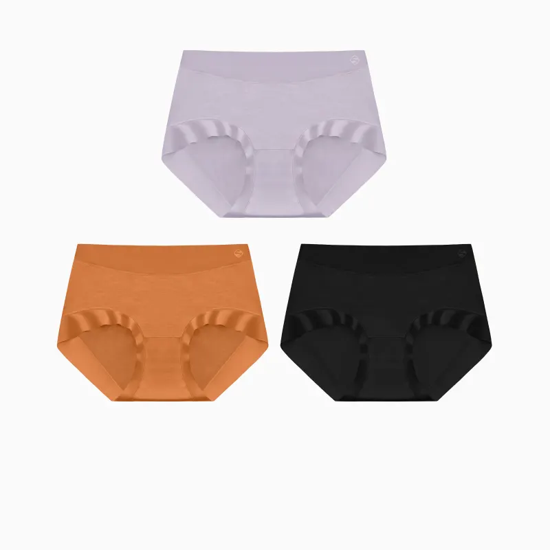 3Pcs/Lot Modal Mid Waist 5A Antibacterial Stretch Panties
