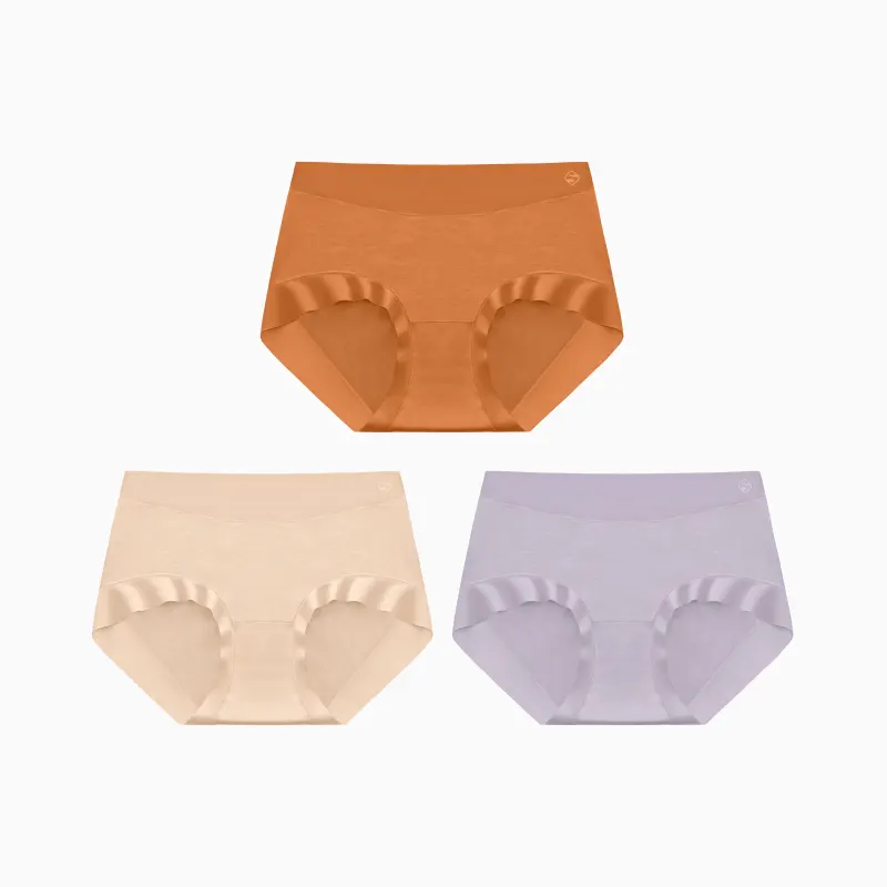 3Pcs/Lot Modal Mid Waist 5A Antibacterial Stretch Panties