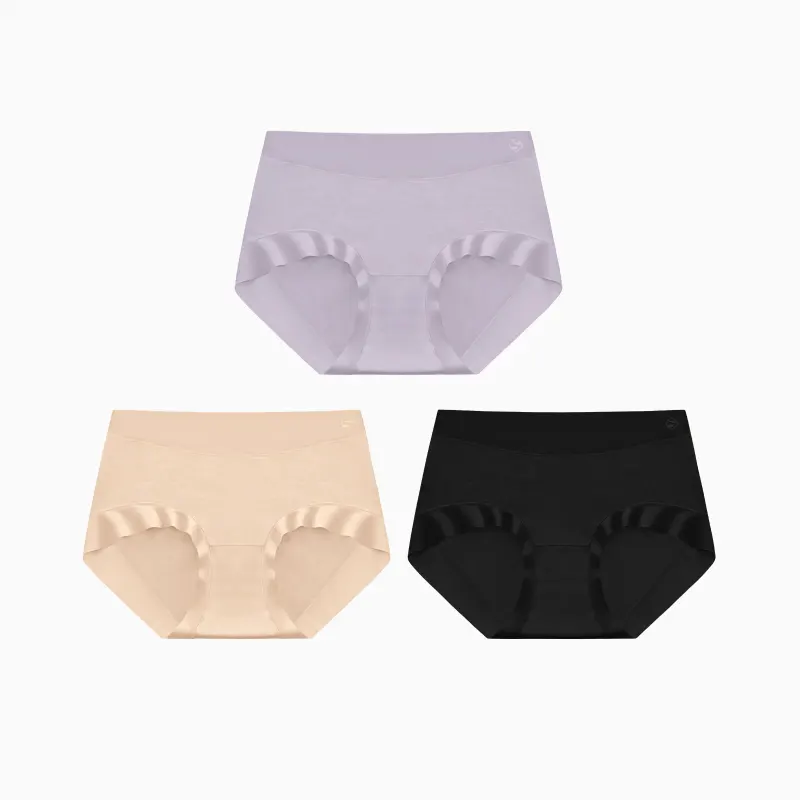 3Pcs/Lot Modal Mid Waist 5A Antibacterial Stretch Panties