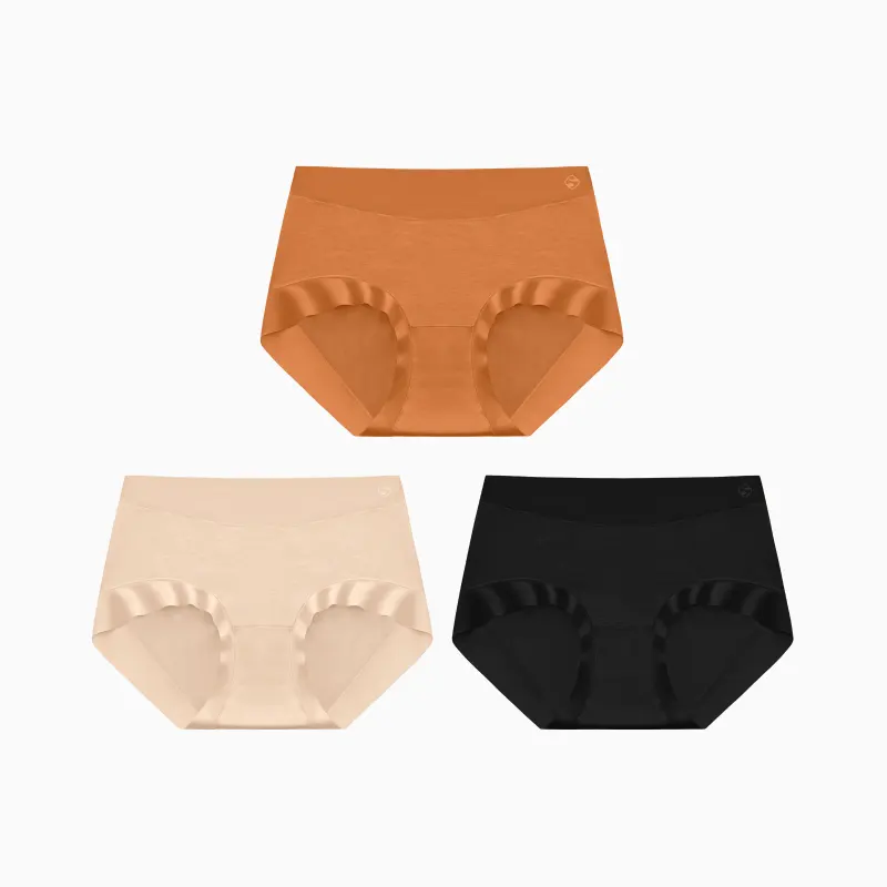 3Pcs/Lot Modal Mid Waist 5A Antibacterial Stretch Panties