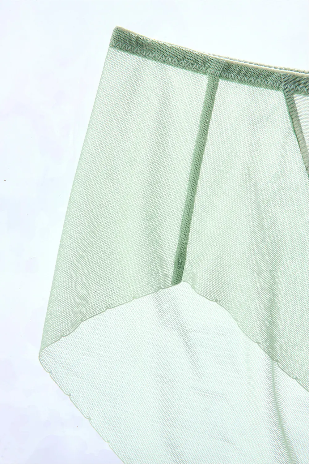 Lace Embroidered Mid Waist Thin Breathable Panties
