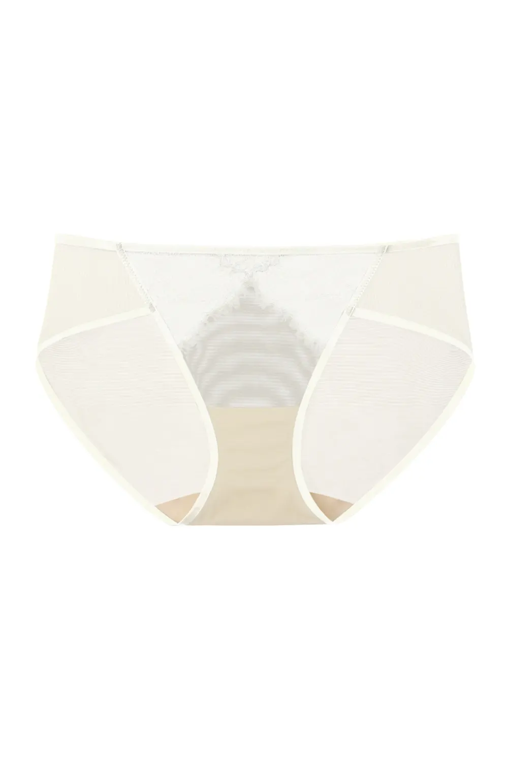 Lace Mid Waist French Breathable Briefs