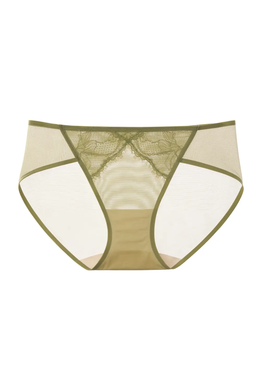 Lace Mid Waist French Breathable Briefs