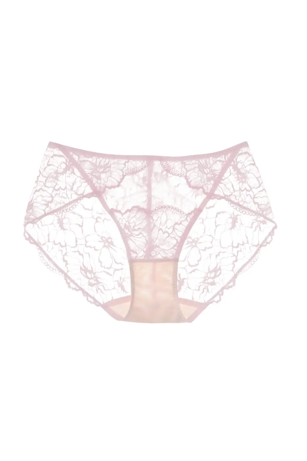 French Mid Waist Breathable Antibacterial Lace Panties