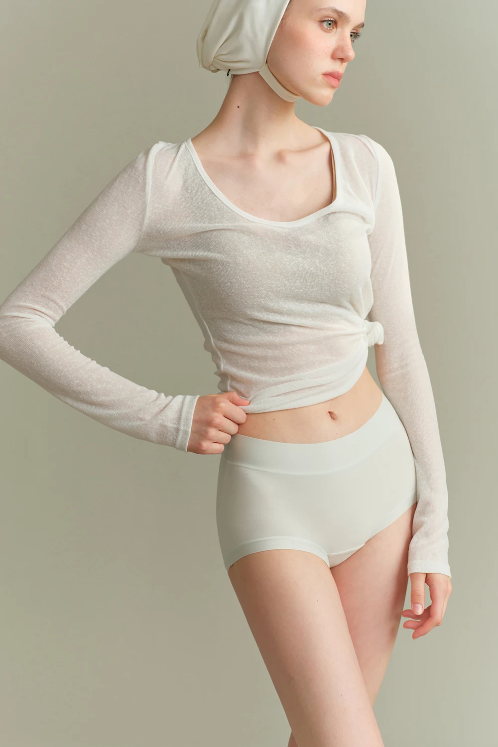 Mid Waist 10A Antibacterial Breathable Invisibles Brief