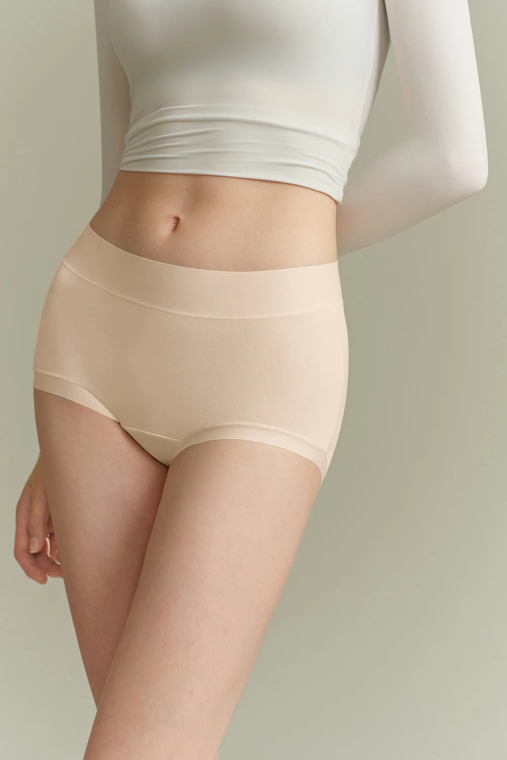 Mid Waist 10A Antibacterial Breathable Invisibles Brief