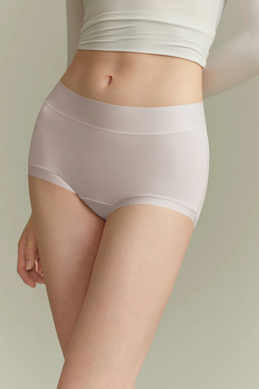 Mid Waist 10A Antibacterial Breathable Invisibles Brief