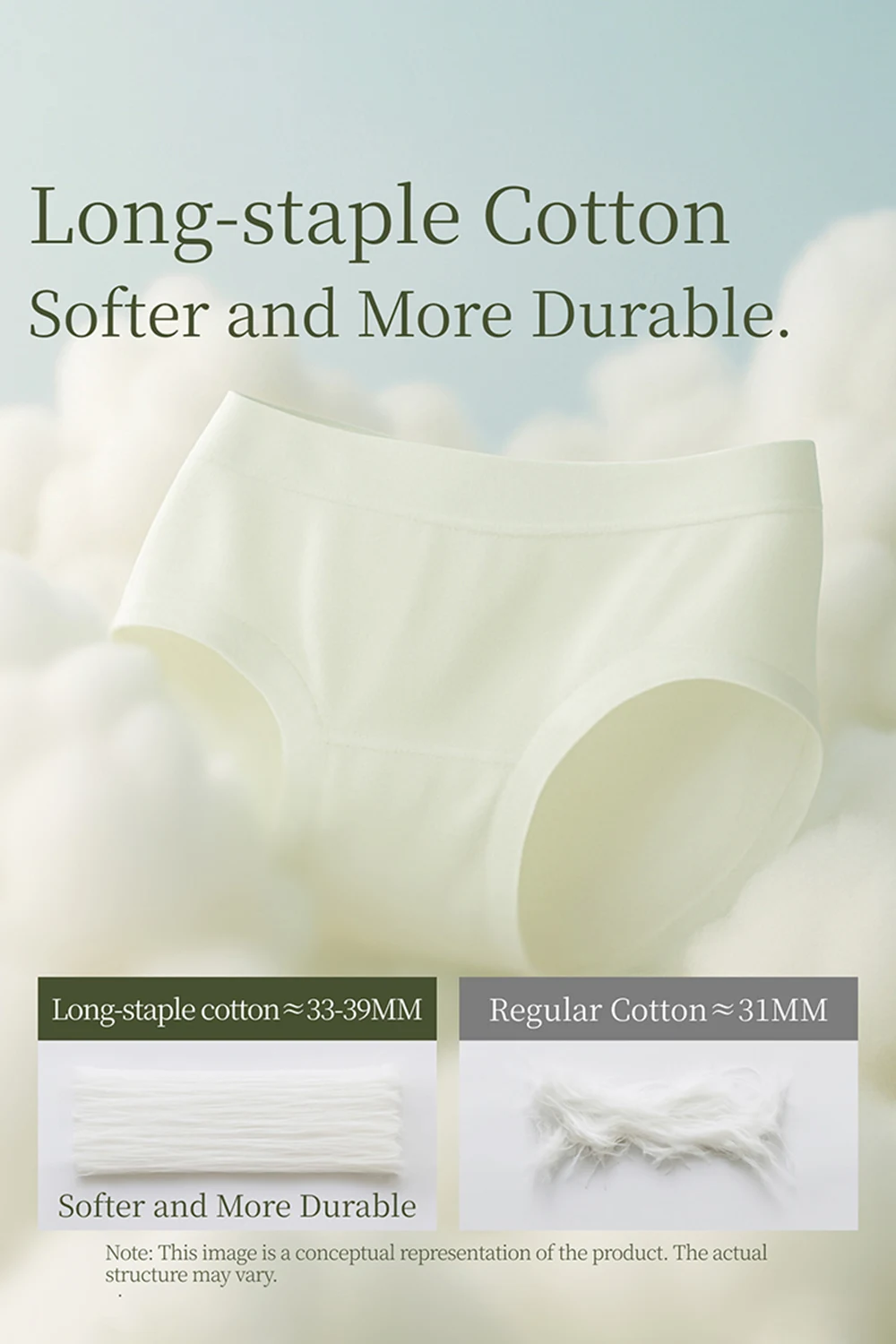 Mid Waist 10A Antibacterial Breathable Invisibles Brief