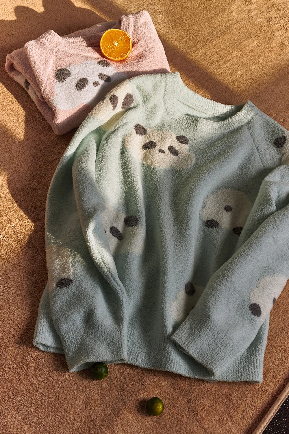 Winter Panda Graphic Cute Pajamas Sets