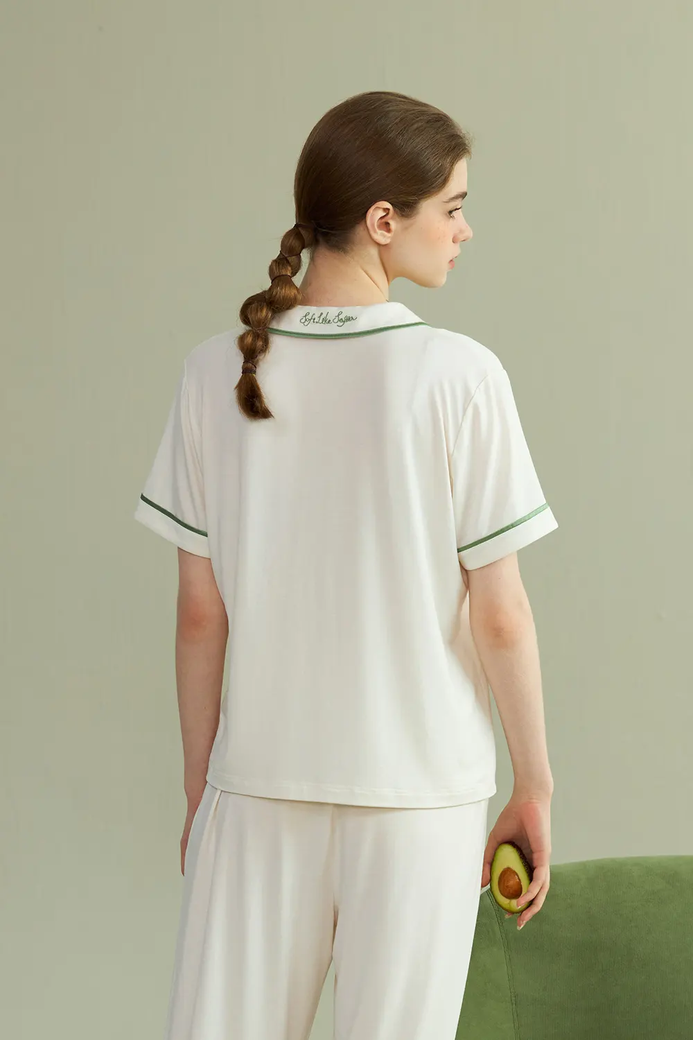 Modal Cooling Embroidery Pajamas Sets