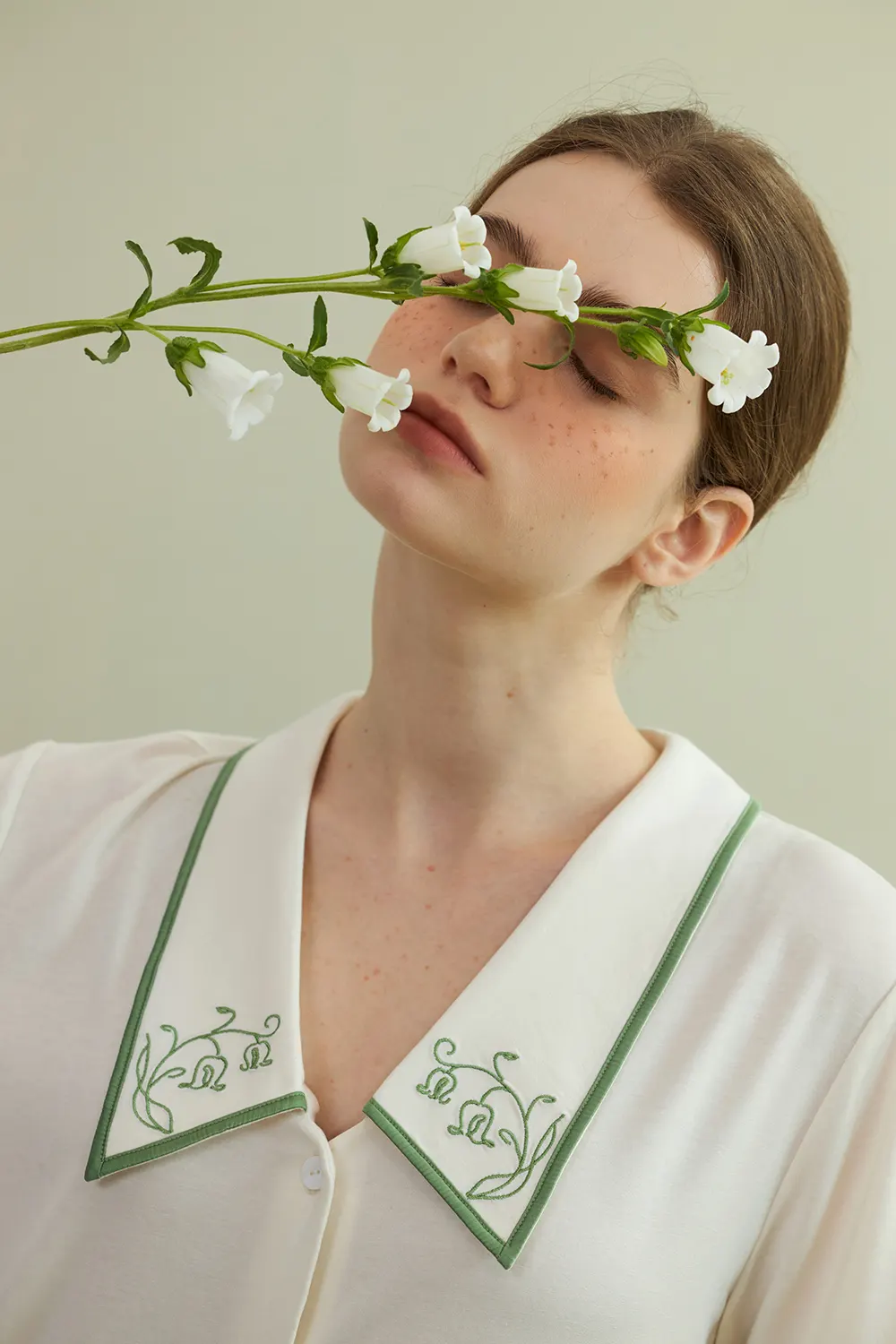 Modal Cooling Embroidery Pajamas Sets