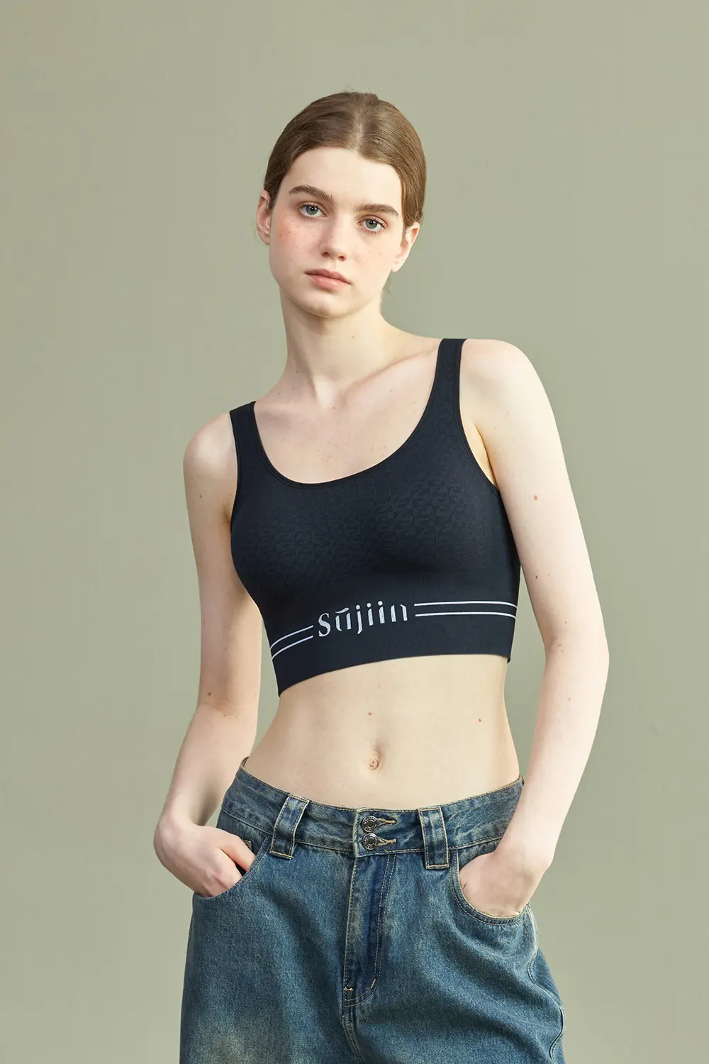 Knitted Sports Tank Bra