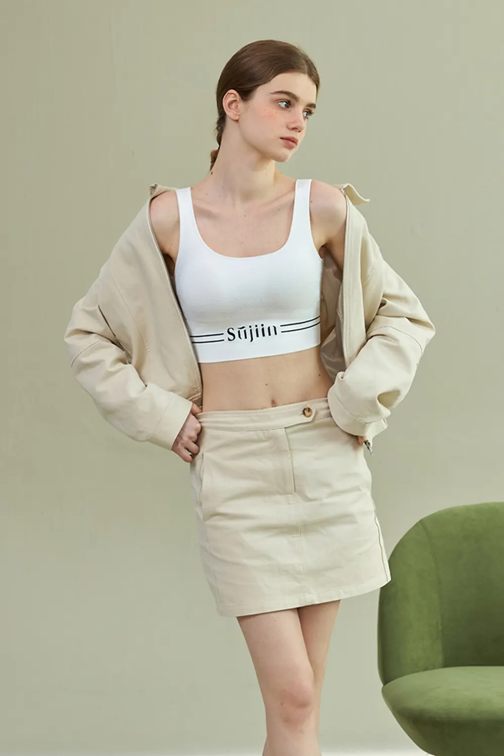 Knitted Sports Tank Bra