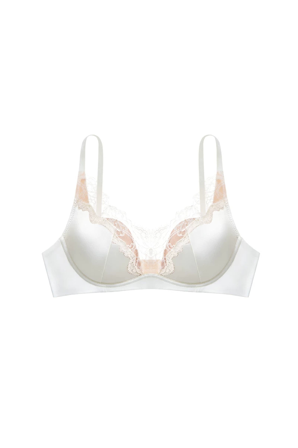 Satin Lace Deep V Bra-sujiin Official Store