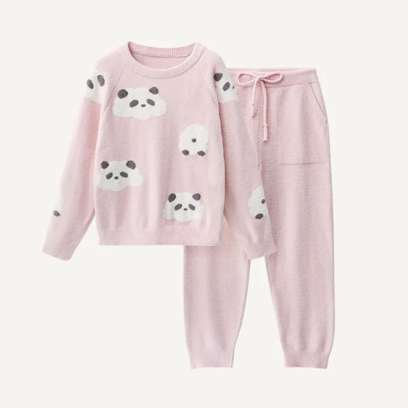Winter Panda Graphic Cute Pajamas Sets