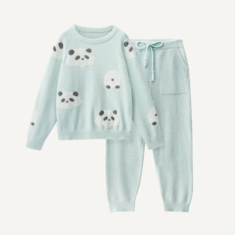 Winter Panda Graphic Cute Pajamas Sets