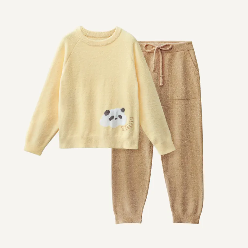 Winter Panda Graphic Cute Pajamas Sets