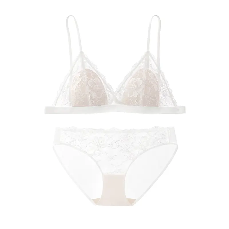 Summer Lace Triangle Cup Bras Set
