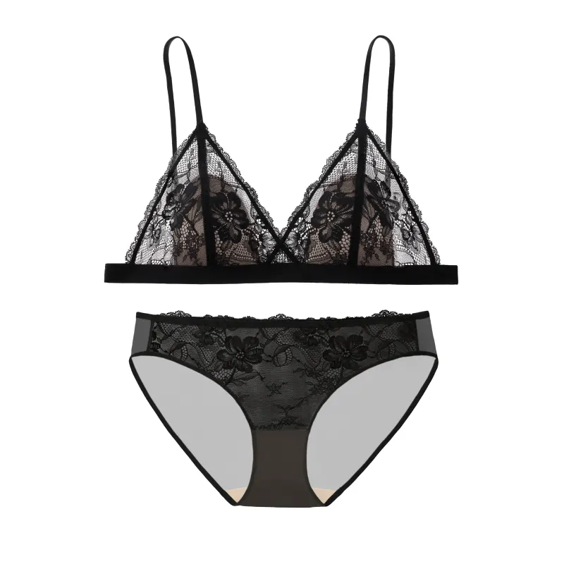 Summer Lace Triangle Cup Bras Set
