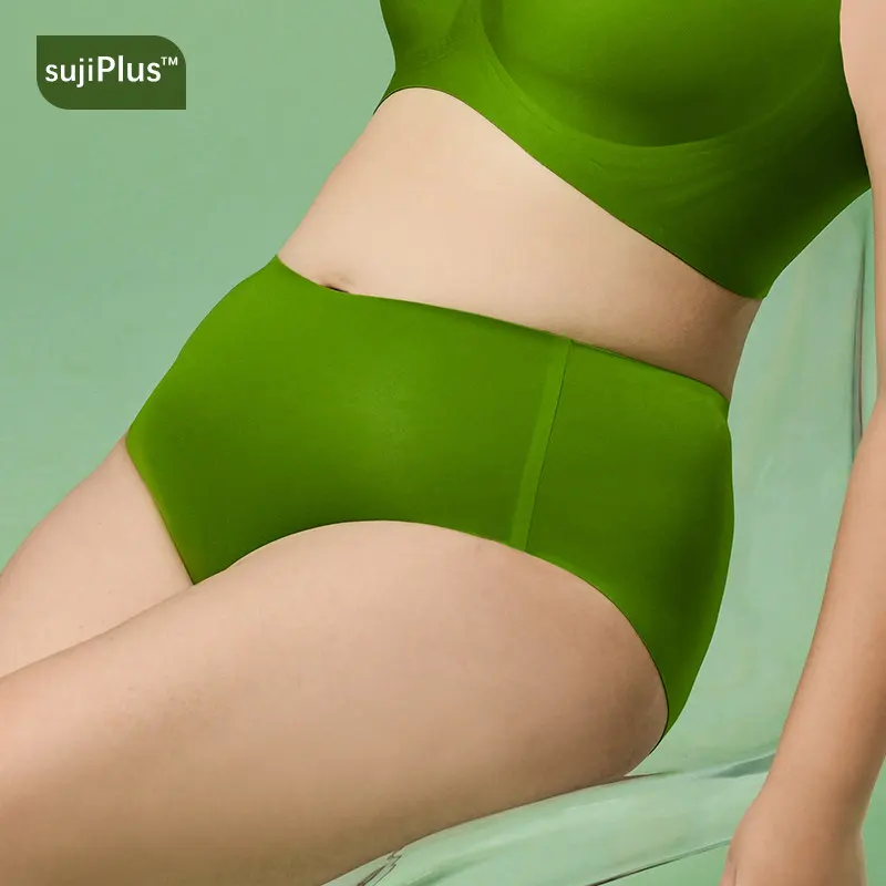 Plus Size Seamless Mid Rise Soft Panties