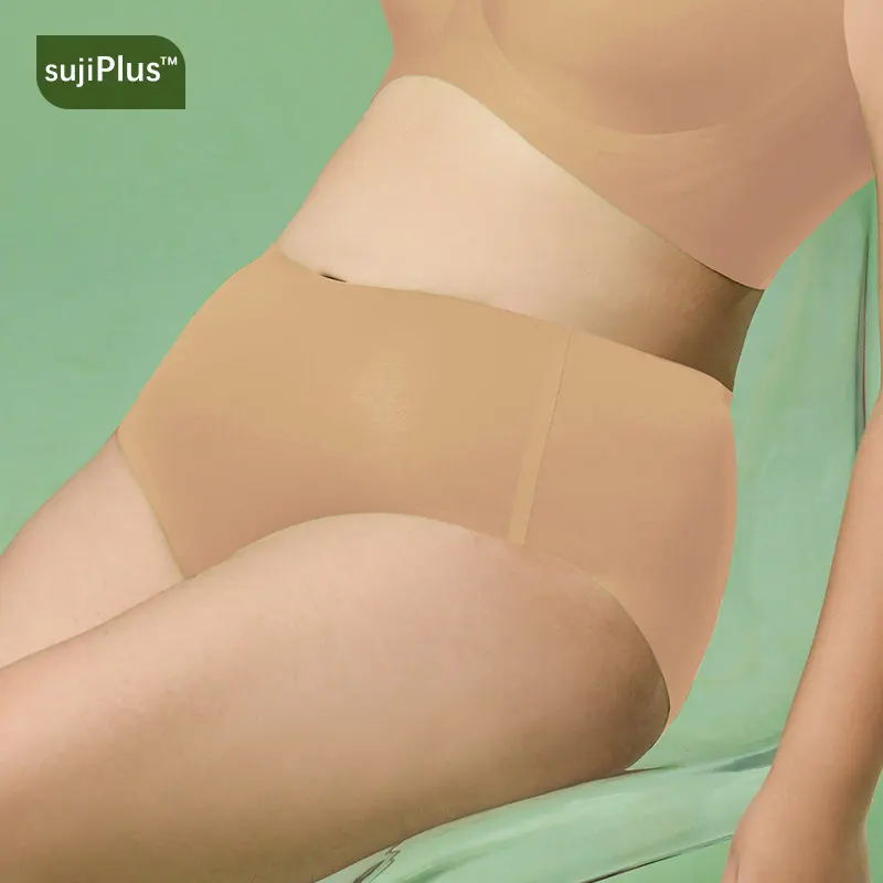 Plus Size Seamless Mid Rise Soft Panties