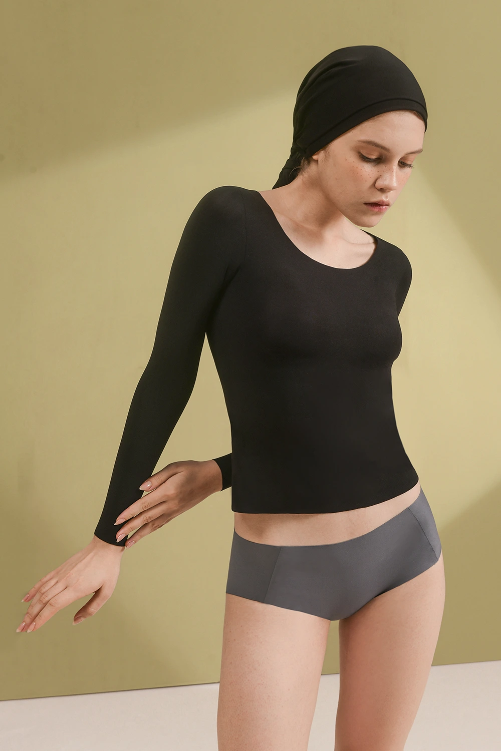 Long Sleeve Thermal Underwear Shirt with Bra