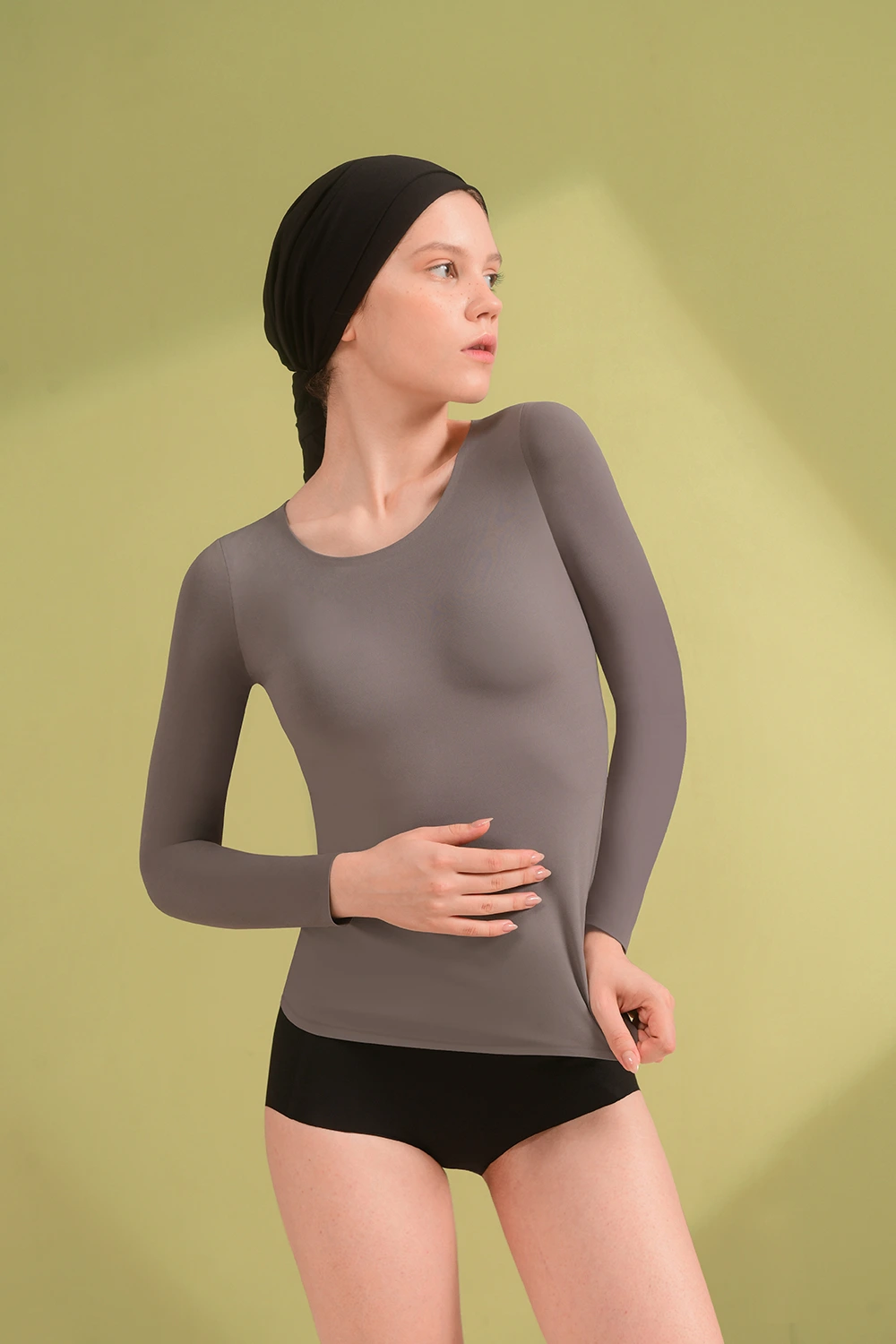 Long Sleeve Thermal Underwear Shirt with Bra