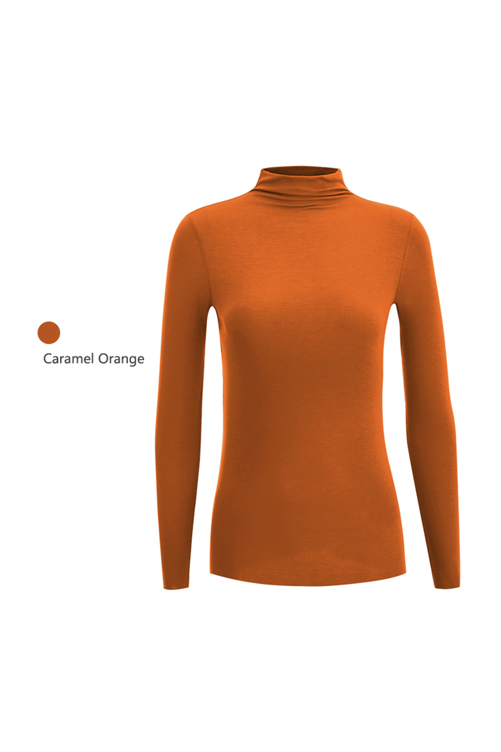 Turtleneck Long Sleeve Plus Size Thermal Underwear Tops
