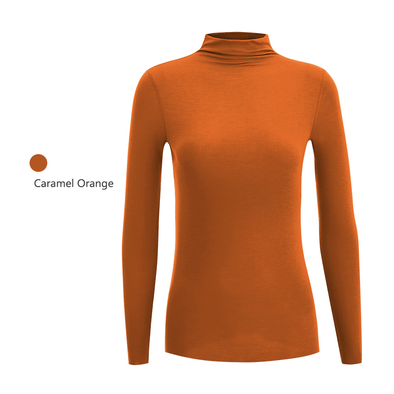 Turtleneck Long Sleeve Plus Size Thermal Underwear Tops