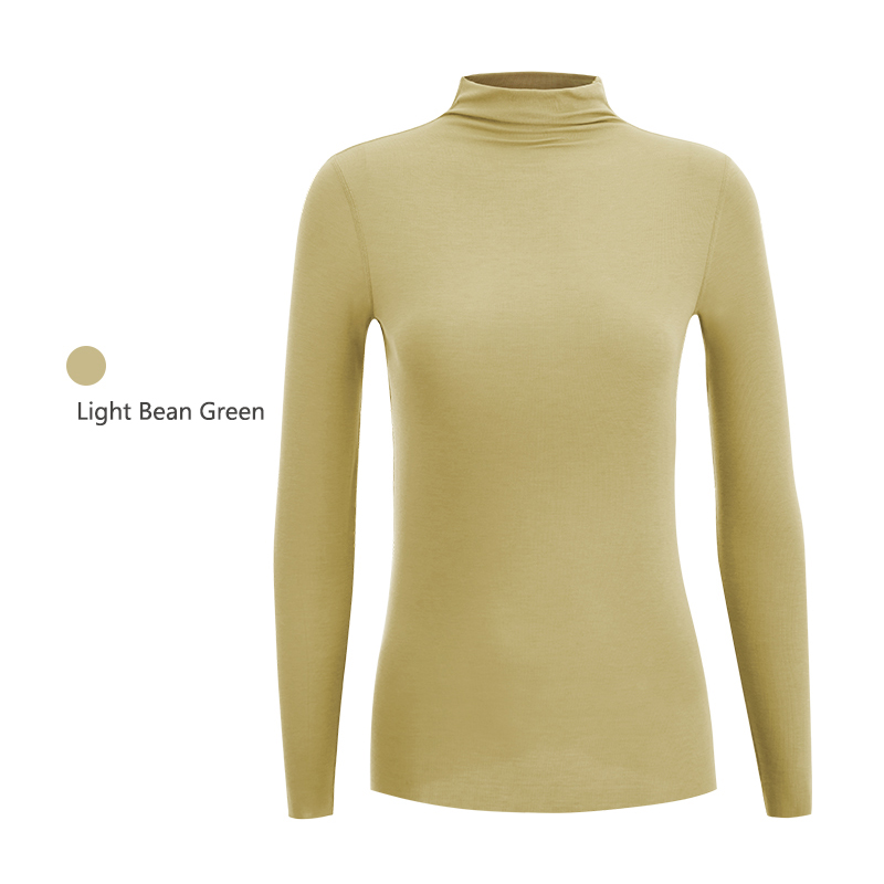 Turtleneck Long Sleeve Plus Size Thermal Underwear Tops