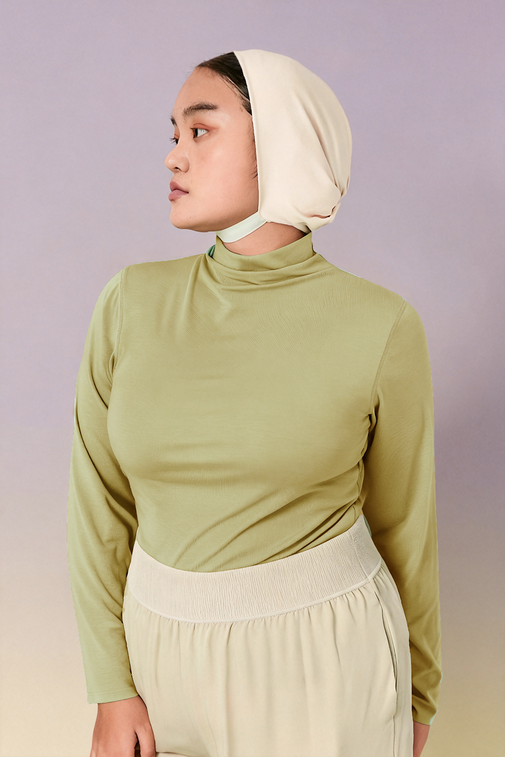 Turtleneck Long Sleeve Plus Size Thermal Underwear Tops