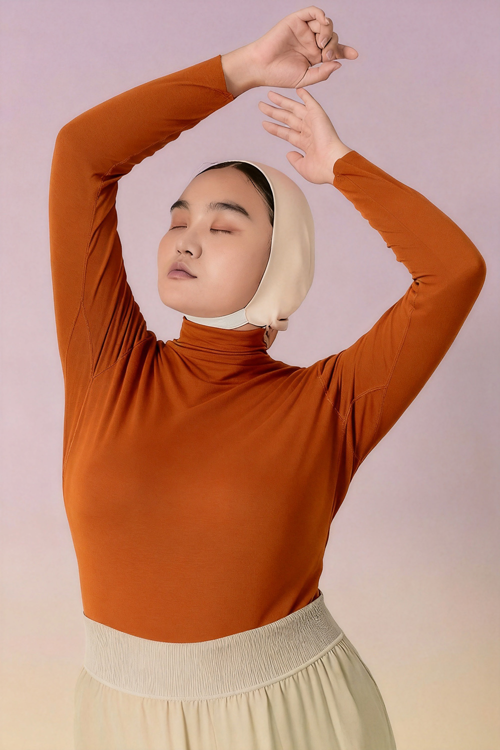 Turtleneck Long Sleeve Plus Size Thermal Underwear Tops