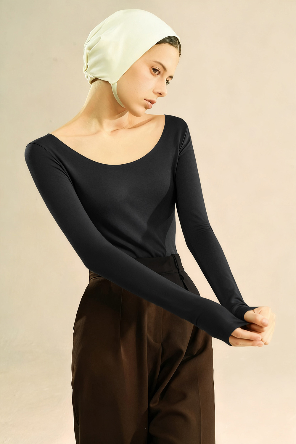 Long Sleeve Crew Neck Bottoming T-shirt Thermal Underwear Tops