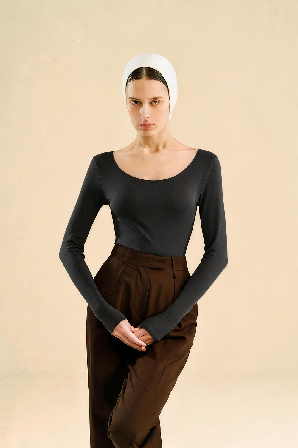 Long Sleeve Crew Neck Bottoming T-shirt Thermal Underwear Tops