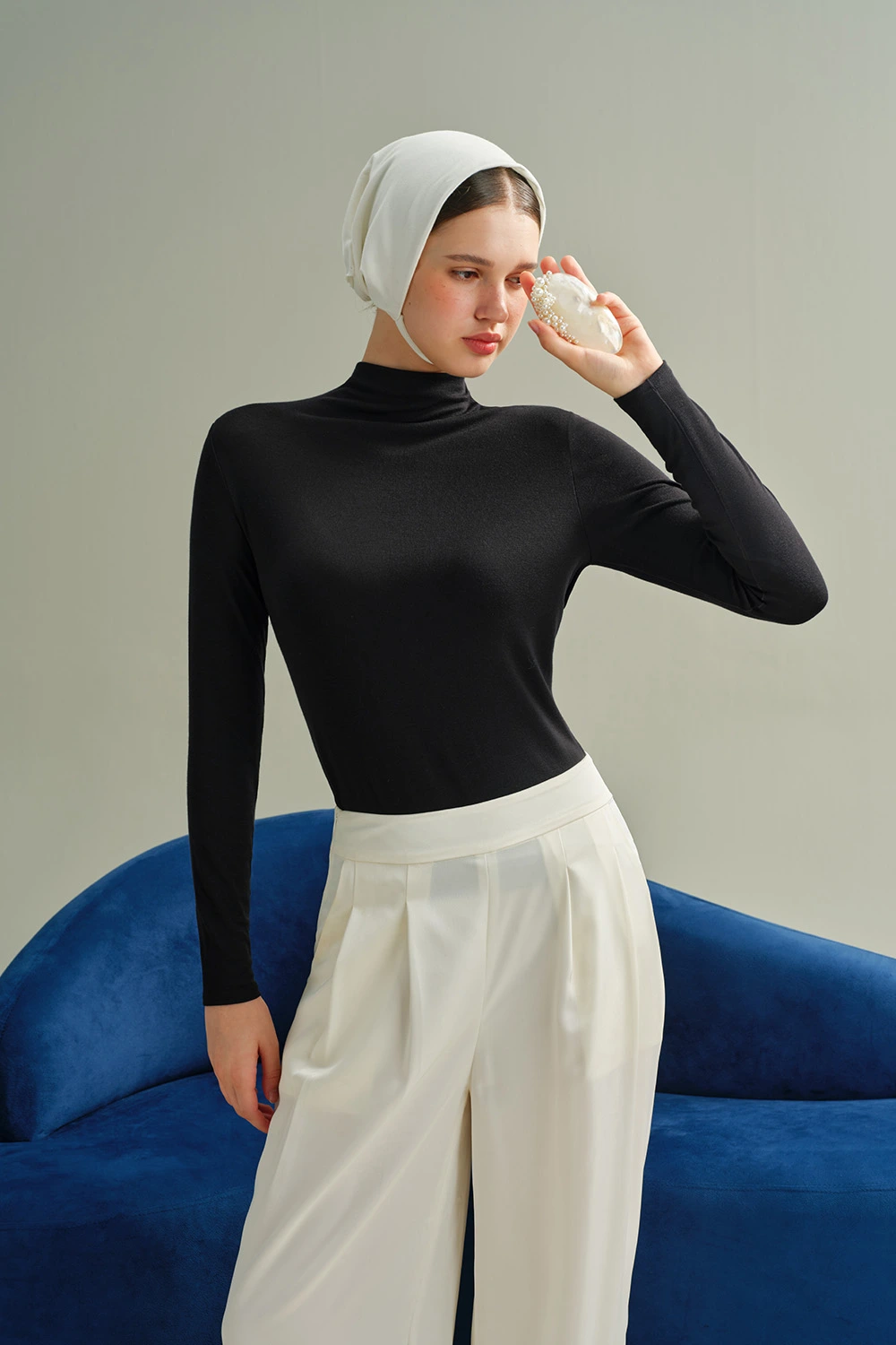Lyocell Wool Mock Neck Thermal Underwear Set