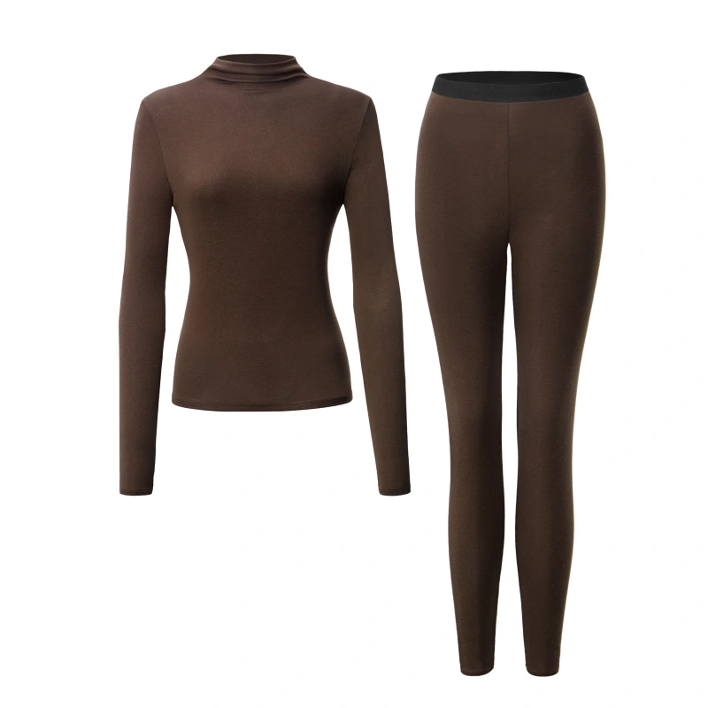 Lyocell Wool Mock Neck Thermal Underwear Set