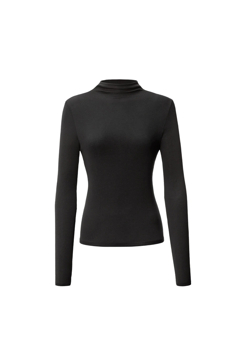 Lyocell Wool Long Sleeve Mock Neck Thermal Underwear Tops